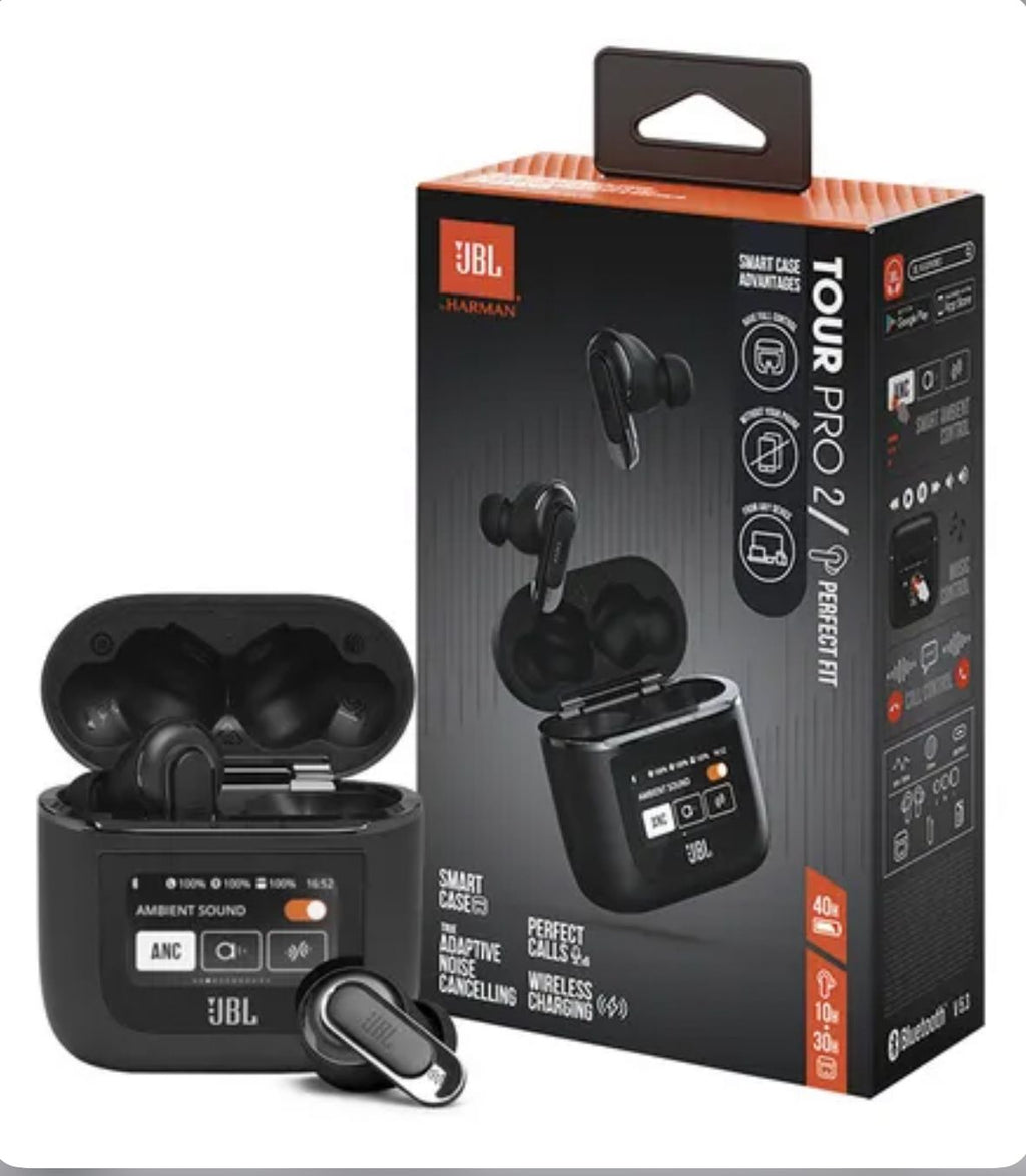 JBL Tour Pro 2 – Auriculares Inteligentes con Cancelación de Ruido y Estuche Táctil