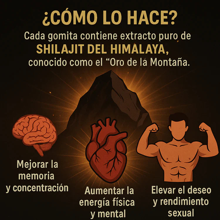 GOMITAS SHILAJIT Premium 🤎 Recarga tu energía y vitalidad 💪