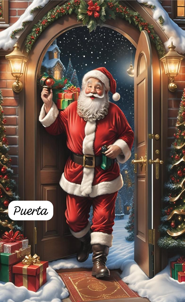 PuertaMágica™ FUNDA NAVIDEÑA PREMIUM PARA PUERTA - Diseño Exclusivo 🎅🎄